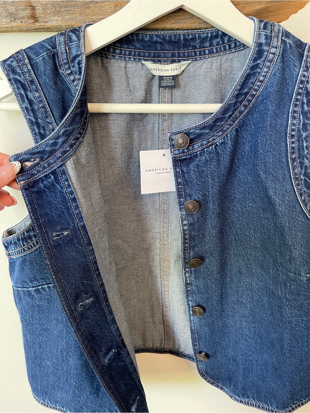 NWT American Eagle Denim Vest - Picture 8 of 11